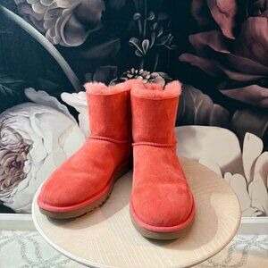 UGG Mini Bailey Bow II Boots in Coral Pink